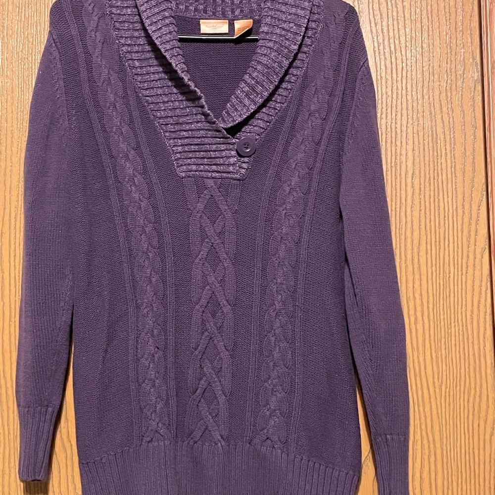 Northcrest Plum Cowl Neck Sweater